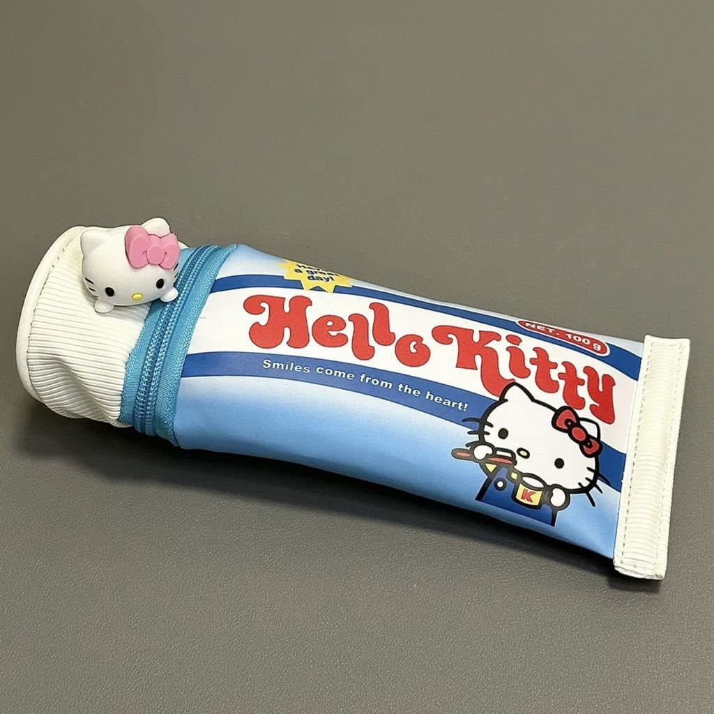 산리오 키티 치약 필통